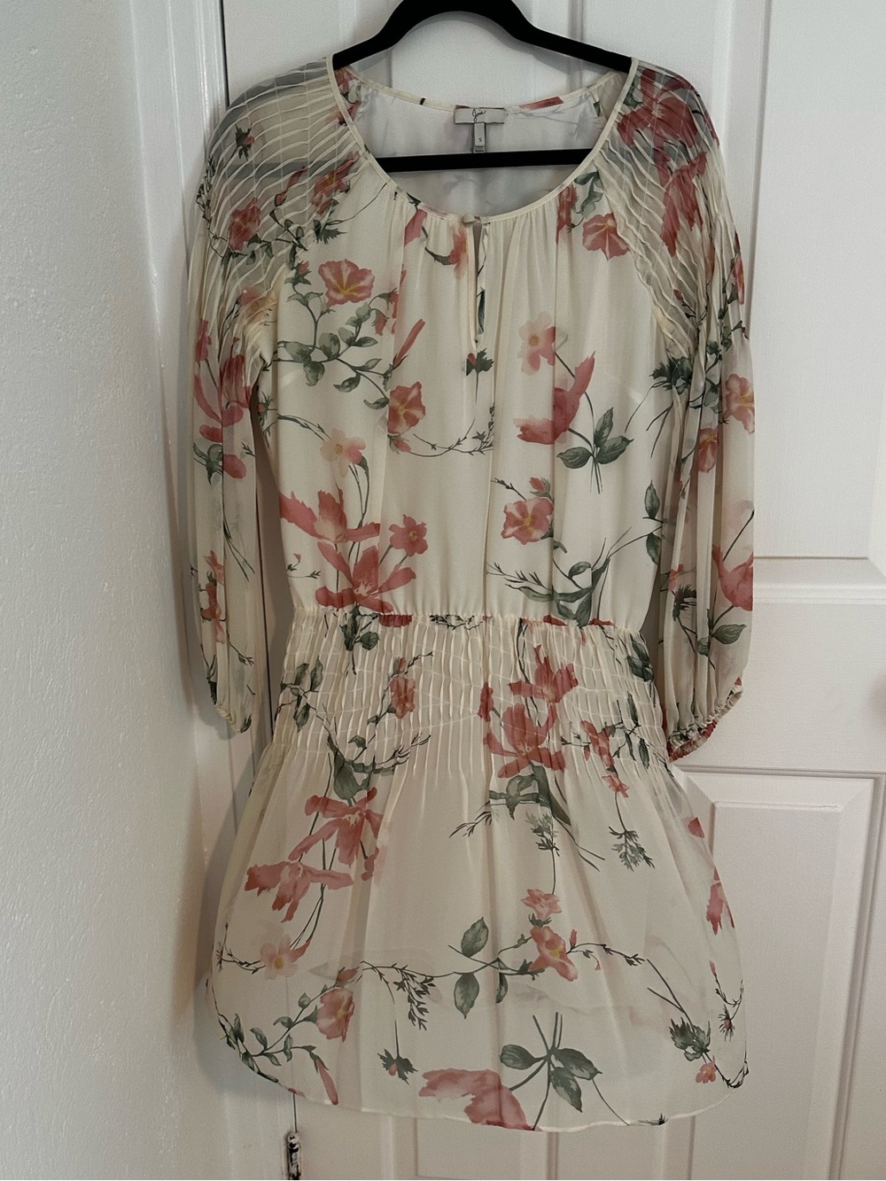 Joie Floral Cream Mini Dress